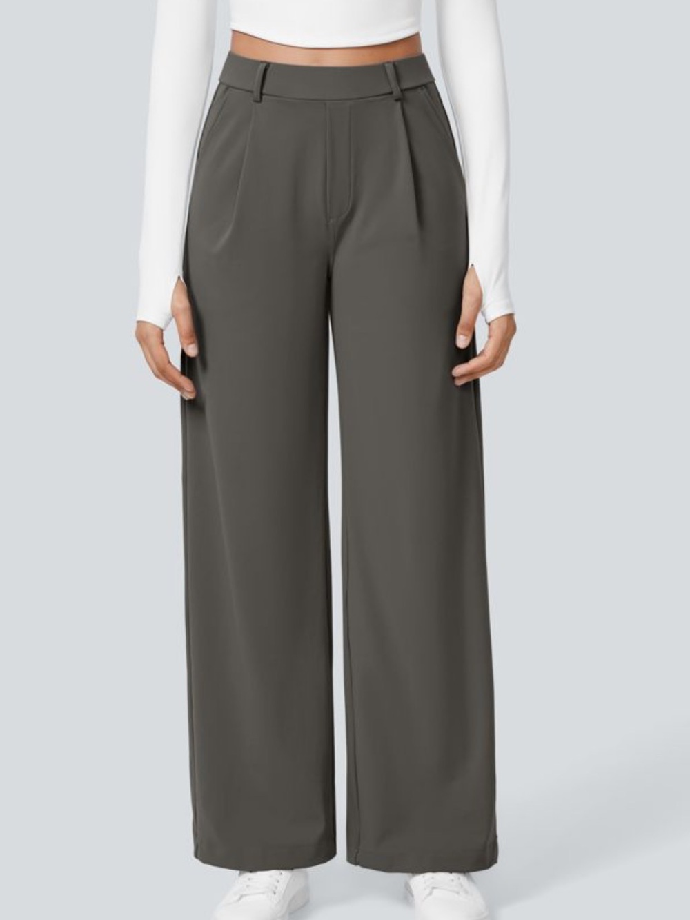Halara Dark Grey/Brown DayStretch High Waisted Straight Leg 27 Waist Casual